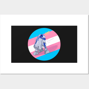 Sketchy Trans Pride Droid Posters and Art